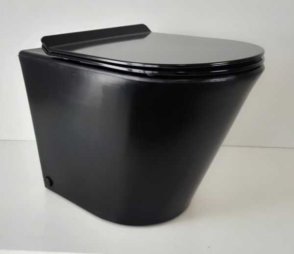 Green Loo - Helsinki Black Pedestal toilet for composting toilets in New Zealand